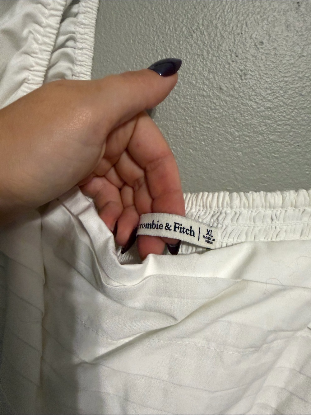 Abercrombie & Fitch Emerson White Square-Neck Puff Sleeve Mini Dress - Picture 6 of 6